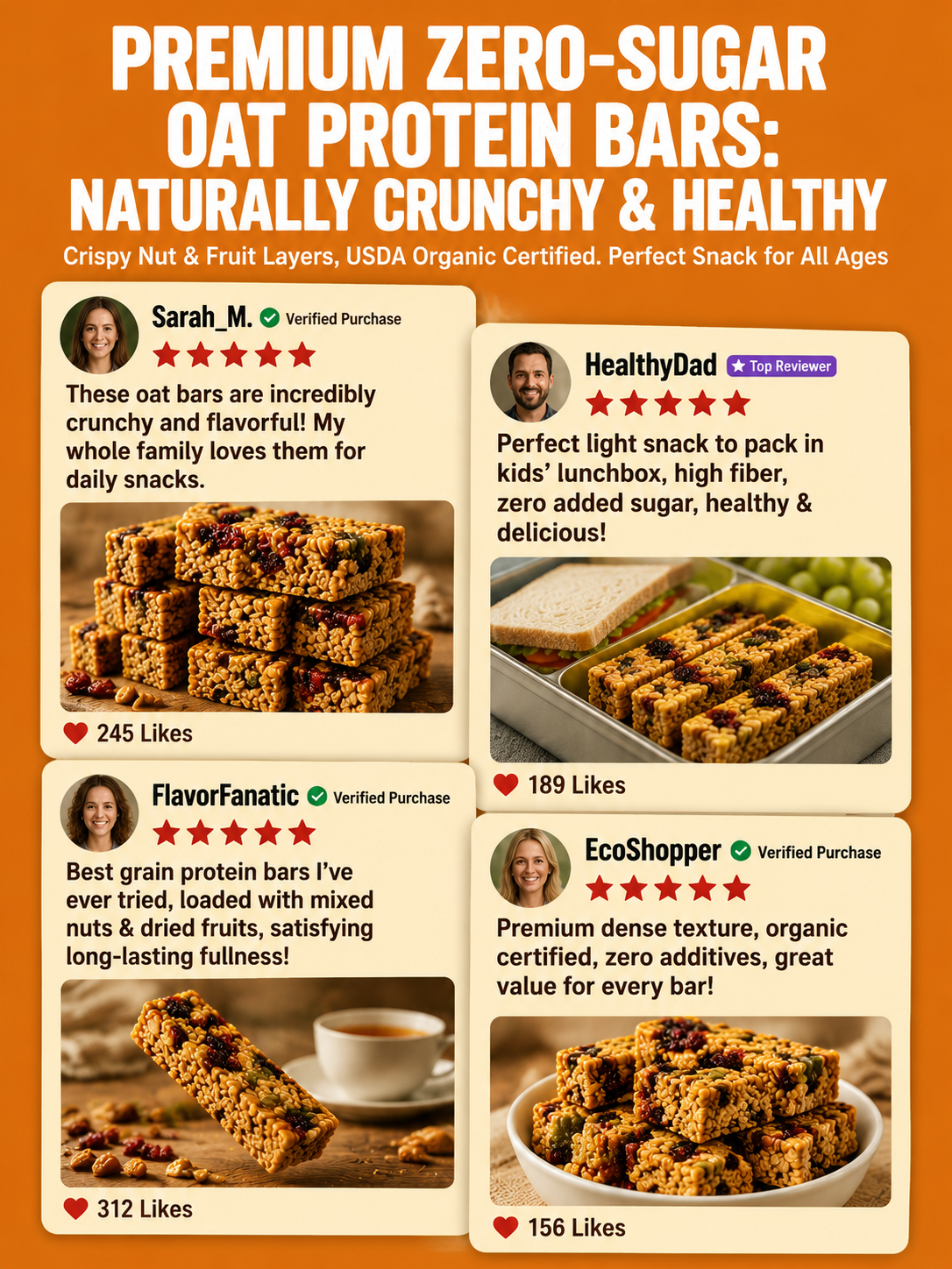 🥚Oat Protein Granola Bars Low Calorie Snack-Ying