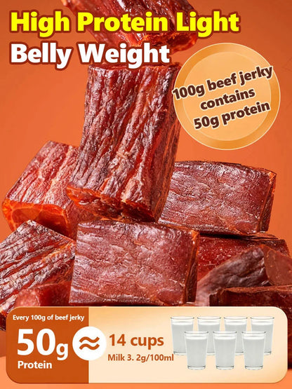 Add high-protein pure beef jerky-Ying